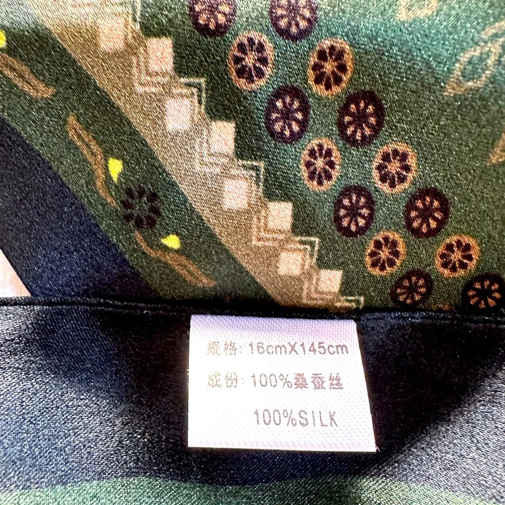 NWOT thin scarf 100% silk